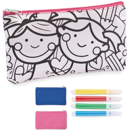 etui met 4 stiften om in te kleuren