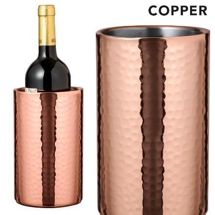 rvs flessenkoeler met koper coating 1 liter gibli