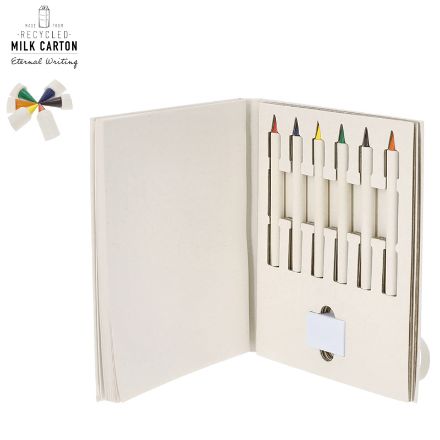 set van 6 eeuwige potloden van melkverpakkingen