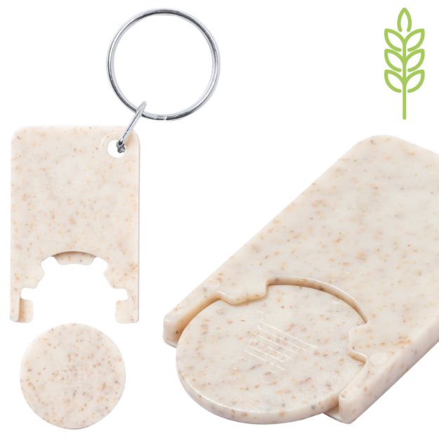 winkelwagenmuntje sleutelhanger prook