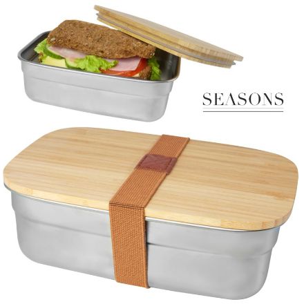tite rvs lunchtrommel met bamboe deksel