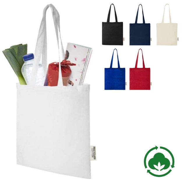 madras 140 g/m2 draagtas van grs gerecycled katoen