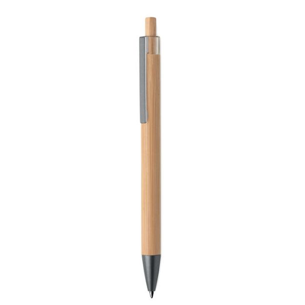 bamboe balpen met drukknop itea