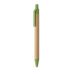 bamboe balpen met drukknop - groen
