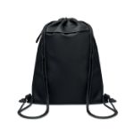 trekkoordtas van 600d rpet - zwart