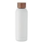 enkelwandige fles van recycled rvs 700 ml - wit