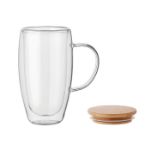 dubbelwandige glazen mok 450 ml