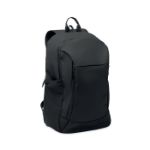 15 inch zachte pu laptop rugzak - zwart