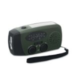 draagbare radio met led lamp - groen