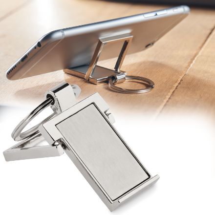 sleutelhanger en telefoonstandaard