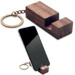 walnoten telefoonhouder met sleutelring
