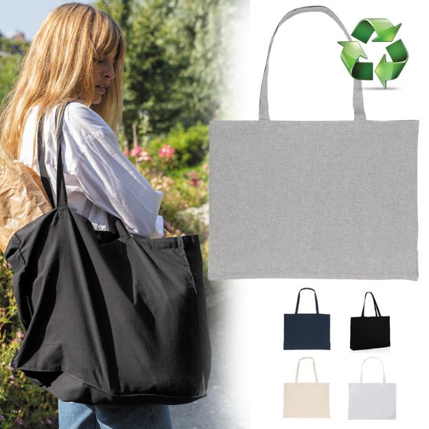 impact aware recycled katoenen shopper