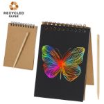 notitieboek 8 blaadjes met bamboeschraper