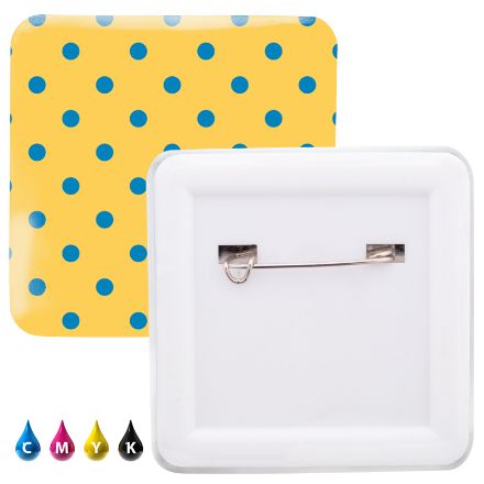 pin-knop badge squarebadge maxi