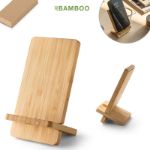 lange. draadloze oplader van bamboe