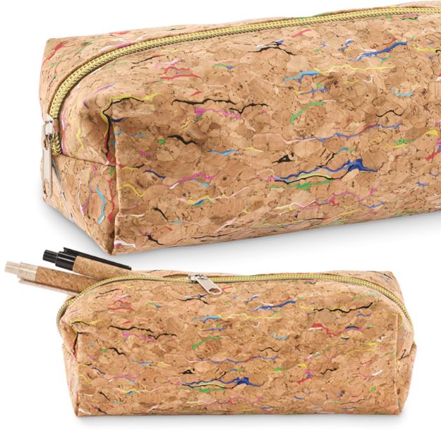 etui van gekleurd kurk