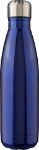 gerecycled roestvrijstalen enkelwandige fles 650 m - blauw