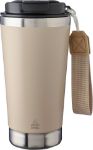 gerecycled roestvrijstalen dubbelwandige drinkbeke - beige
