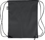 rpet polyester (210d) trekkoord rugtas calix - zwart