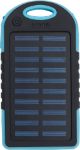 rubberen abs zonne-energie powerbank arin - blauw