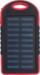 rubberen abs zonne-energie powerbank arin - rood
