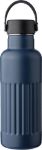 gerecycled rvs dubbelwandige drinkfles gthy - blauw
