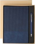 gerecycled pu-notitieboek (a5) en balpenset tarek