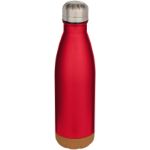 cove 500 ml dubbelwandige rvs waterfles met kurk - rood