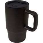 carter 450 ml mok van keramiek met plastic deksel - zwart