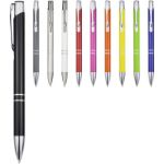 moneta balpen van gerecycled aluminium blauwe inkt