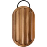 prestige snijplank van acaciahout met broodmes