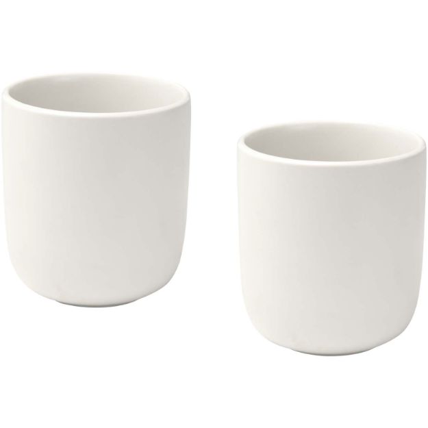male keramische bekers van 200 ml, set van 2
