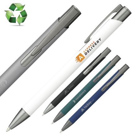 ebony soft recycled alu softtouch pen blauwe inkt