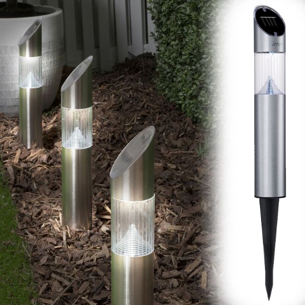 grundig solar stainless steel garden led-light