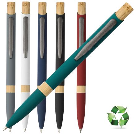 gerecyclede aluminium balpen calandra blauwe inkt