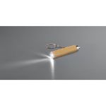 rachel. sleutelhanger van bamboe met led zaklamp