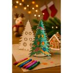 pinery. inklapbare houten kerstboom om te kleuren
