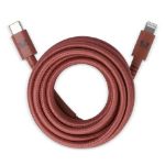 fresh 'n rebel usb-c apple lightning oplaadkabel - rood
