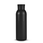 sagaform tekla push stalen fles met drukdop 500 ml - zwart