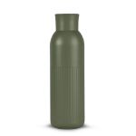 sagaform tekla push stalen fles met drukdop 500 ml - groen