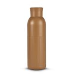 sagaform tekla push stalen fles met drukdop 500 ml - bruin