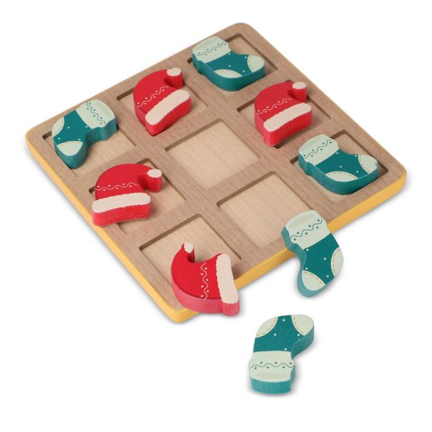 insideout houten kerstmis tic-tac-toe