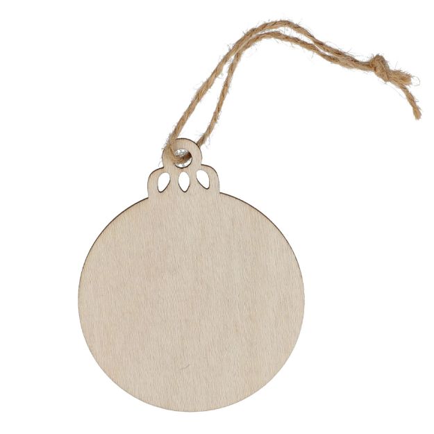 houten kerstornament kerstbal