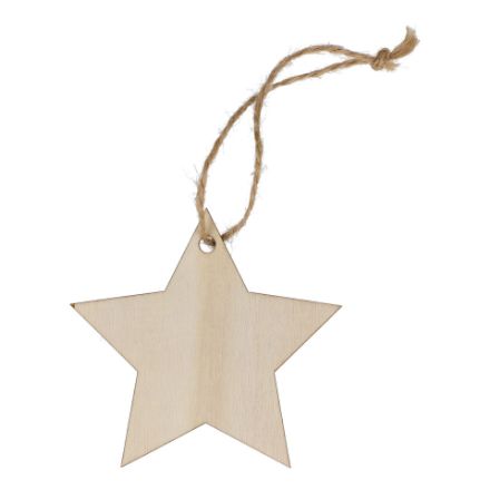 houten kerstornament ster