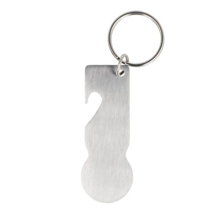 rvs winkelwagenmunt sleutelhanger