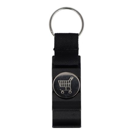 3-in-1 flesopener sleutelhanger - zwart