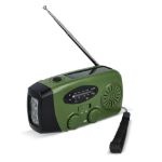 safesound noodradio met zonne-energie opwindbaar - groen