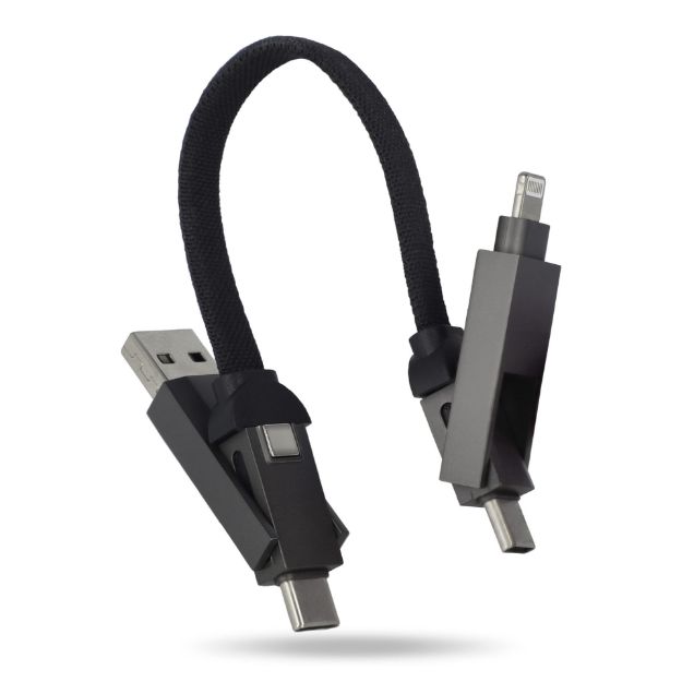 multifunctionele 4-in-1 kabel sleutelhanger format