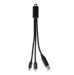 2-in-1 oplaadkabel usb-a/c naar usb-c - zwart