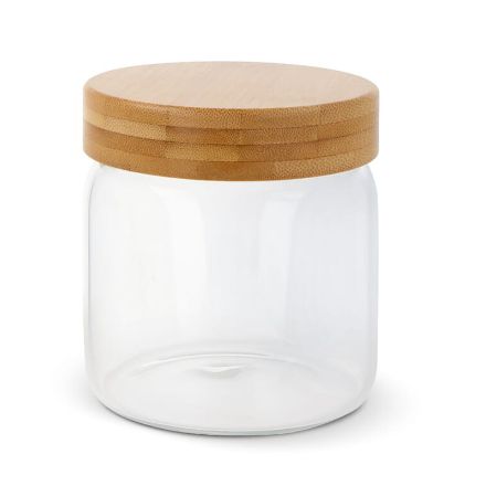 canister glas en bamboe 600 ml